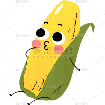 果蔬通用涂鸦插画拟人蔬菜元素