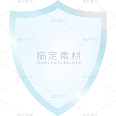 通用边框简约风盾牌半透明玻璃框贴纸元素素材