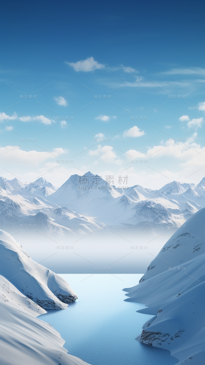 冬天冬季冬日雪山雪景风景场景背景