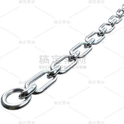 通用金属质感抽线几何链条装饰元素