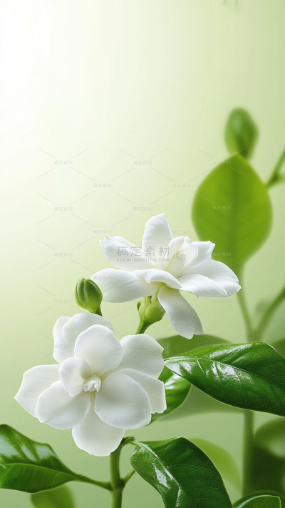 植物系列写实特写茉莉花背景