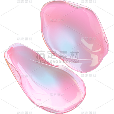 3D立体粉色花瓣贴纸