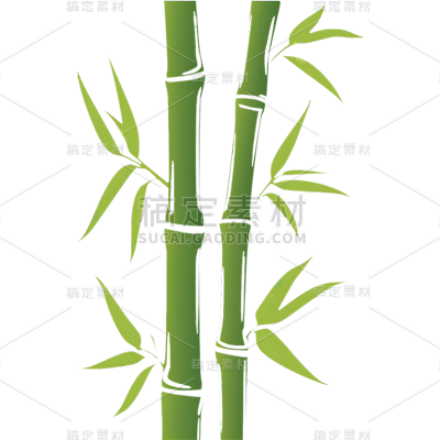 植物通用绿色矢量竹子元素素材