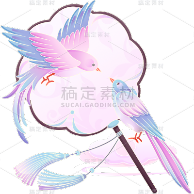 七夕情人节喜鹊元素