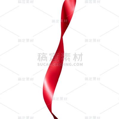 通用红色丝带彩带飘带包装装饰元素贴纸