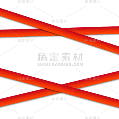 常规通用交叉丝带元素素材
