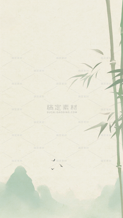 夏日中国风-竹叶宣纸国风背景图片
