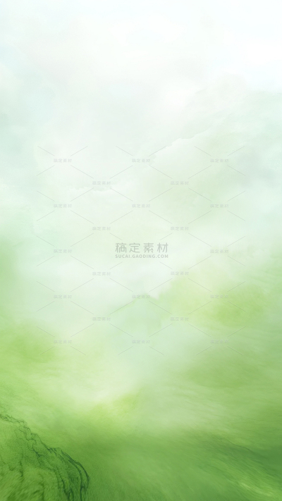 背景系列水彩笔触绿色渐变背景