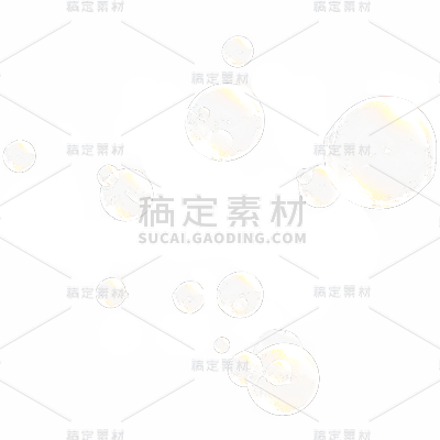 通用白色透明气泡冒泡元素贴纸