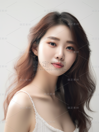 美发女生发型人像