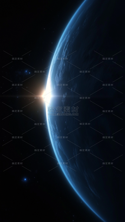宇宙系列发光星球轮廓竖版图片