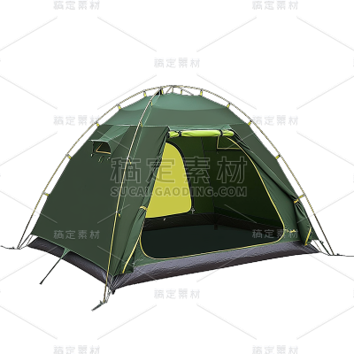 家居系列-通用-写实彩色蒙古包型帐篷开口贴纸