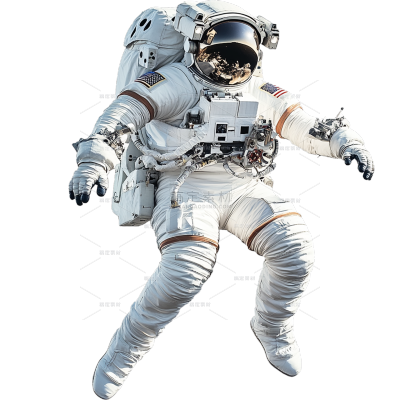 宇宙系列写实感宇航员漂浮侧面