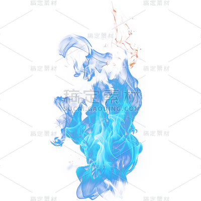 通用蓝色火焰火花免抠元素