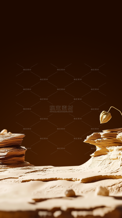 背景系列简约感石头沙子展台棕色背景