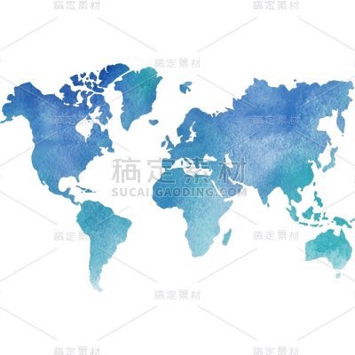 交通系列彩绘风世界地图插画