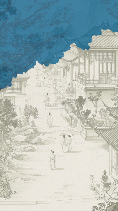 背景系列中国风拼色背景