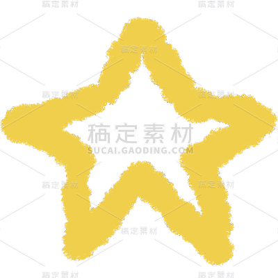 马克笔涂鸦手帐风简单标记五角星星星标记贴纸