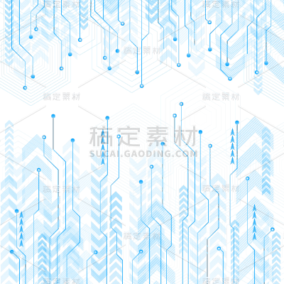 通用元素蓝色科技风科技感组合点线元素