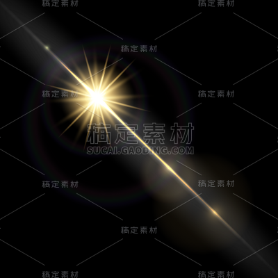 通用太阳光光晕光效黑底贴纸元素素材