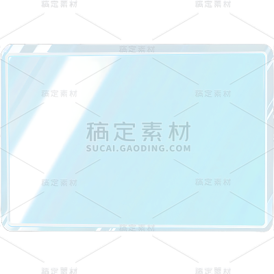 通用长方形玻璃几何装饰元素