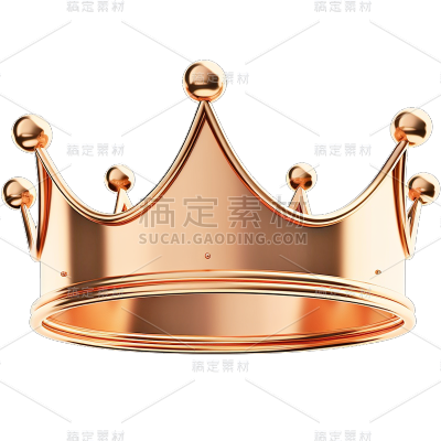 3D立体高清金属金色皇冠王冠免抠元素