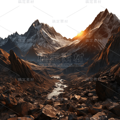 写实风山脉静态贴纸