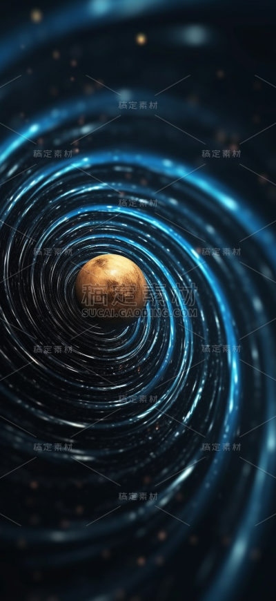 宇宙环形运动的恒星背景。网络未来科技