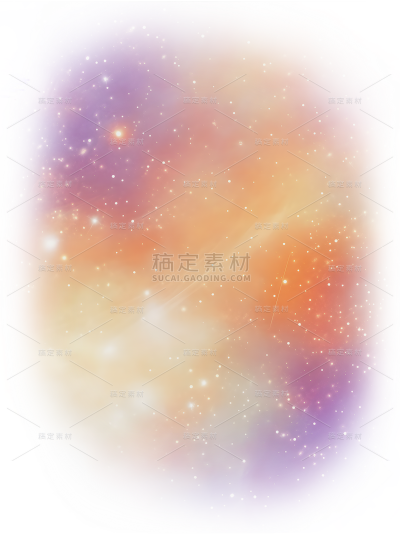 风光系列梦幻感彩色弥散星空群贴纸