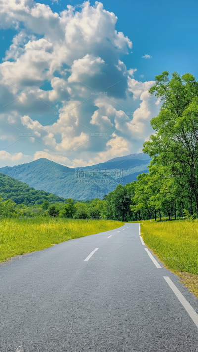 风光系列实景-马路山脉通用背景素材