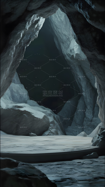 风光系列写实岩石包裹感展台背景
