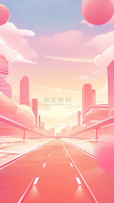 促销系列梦幻浪漫气球促销通道背景