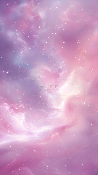 风光系列梦幻感粉紫色星云背景