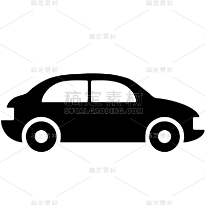 交通系列黑色交通车矢量元素