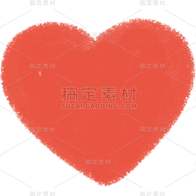 小红书蜡笔风爱心涂鸦可爱贴纸