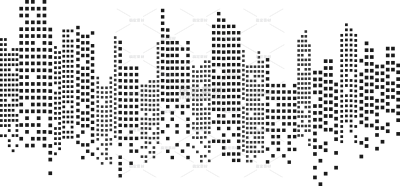 建筑系列手绘城市建筑元素（td)