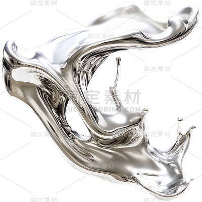 金属抽象液体艺术元素