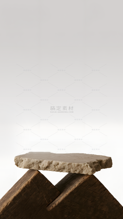 背景系列简约感石头展台