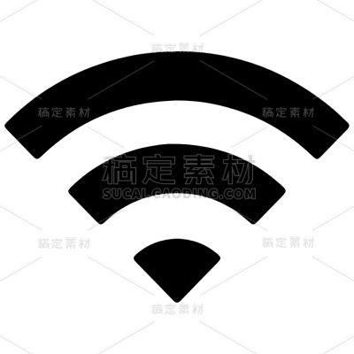 图标系列矢量简约计算机手机WiFi信号功能图标（td）