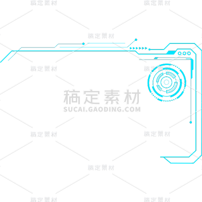科技风边框边角框文本框元素素材