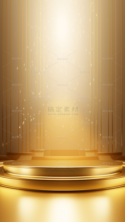 背景通用金色简约风展台光影图片素材