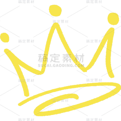 表彰系列通用简笔涂鸦皇冠贴纸