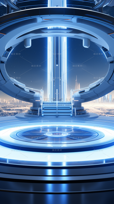 3D立体三维空间科技背景