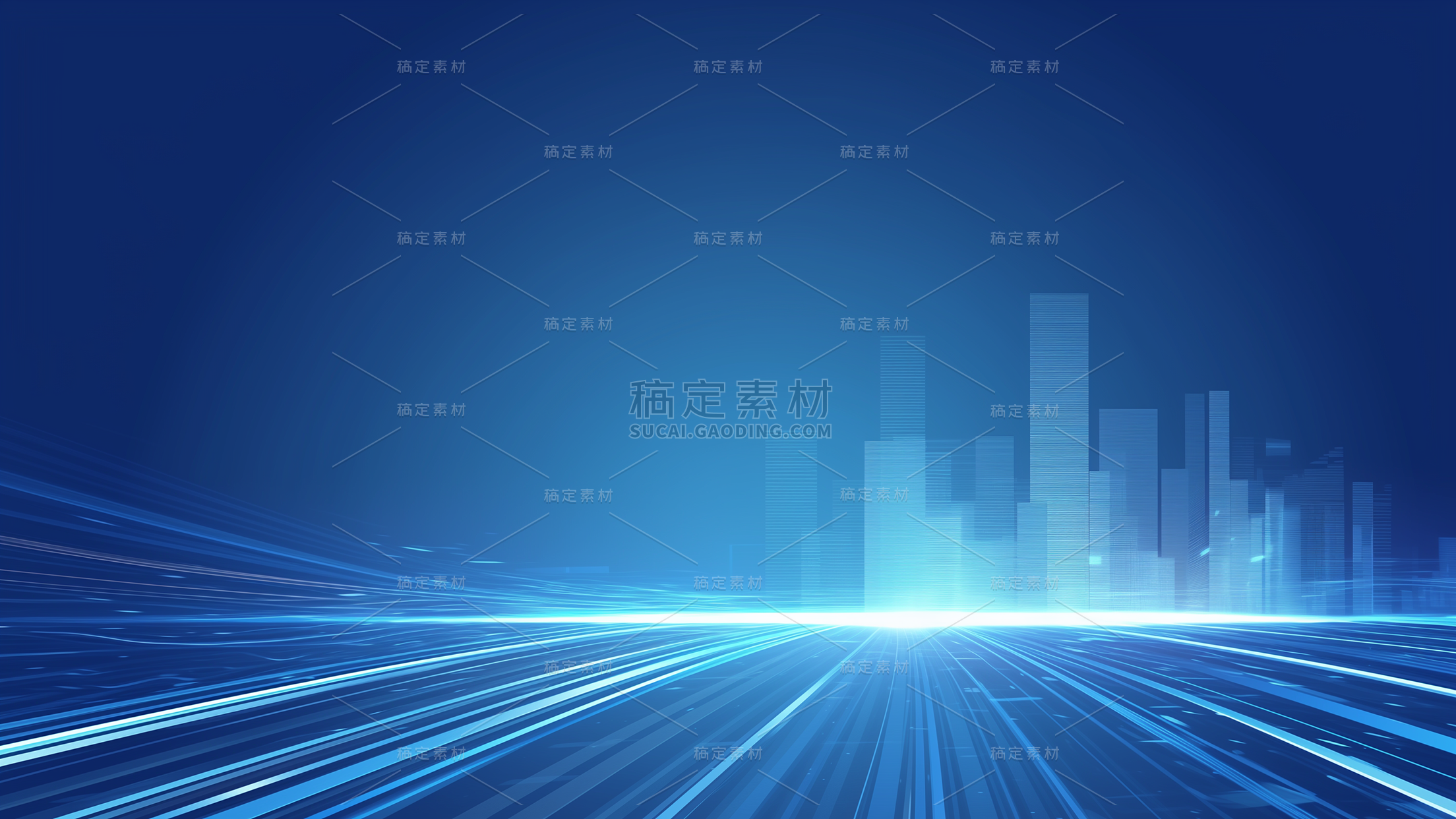 科技风系列科技城市-简约城市通用背景素材