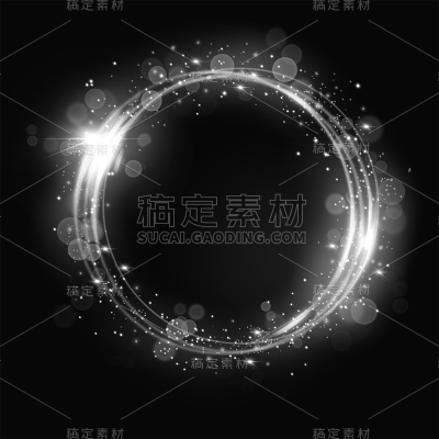 特效通用白色粒子光圈元素素材