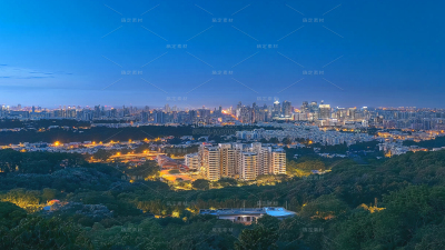 建筑系列通用城市高空视角夜景图片背景素材