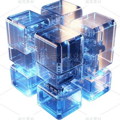 科技风科技感3DC4D正方体元素