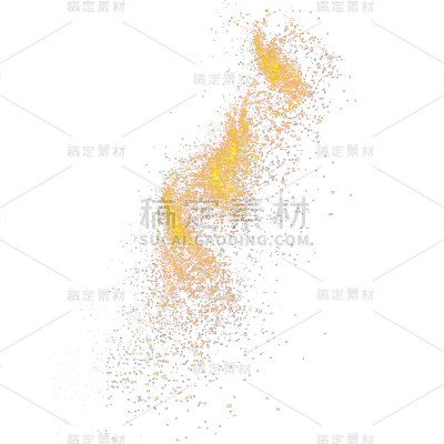 装饰系列金色简约实景-带状金粉通用元素素材