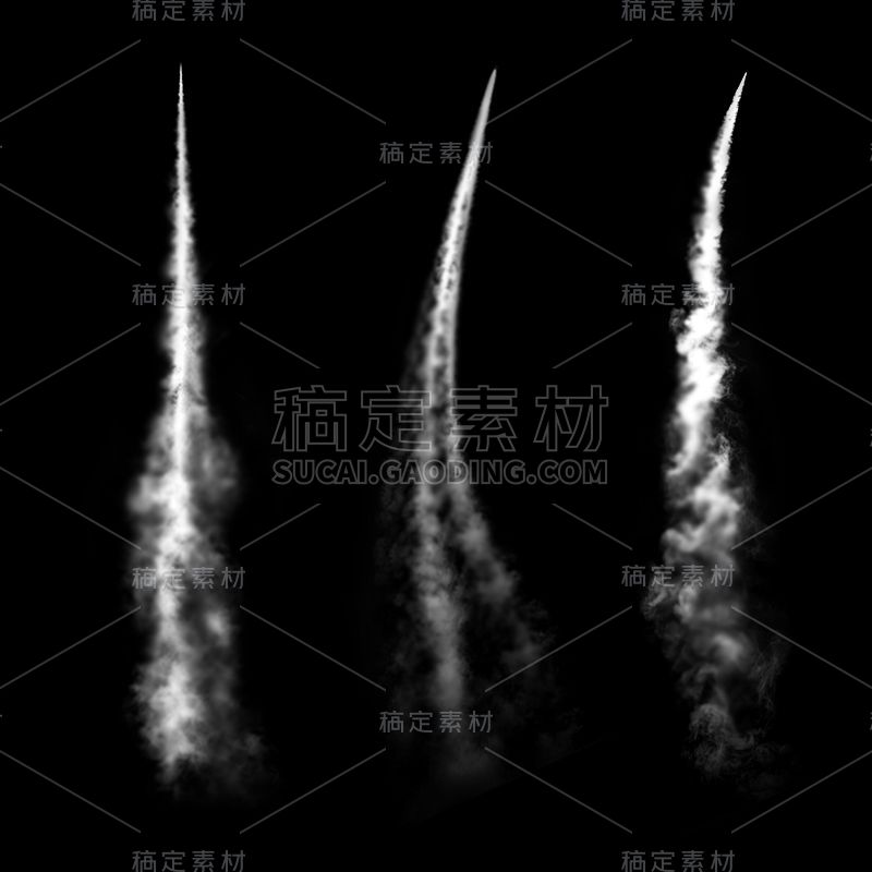 特效通用白色喷气烟雾元素素材