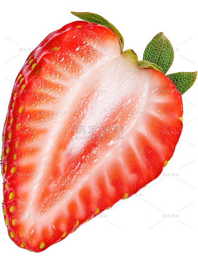 夏季果蔬通用草莓截面元素素材